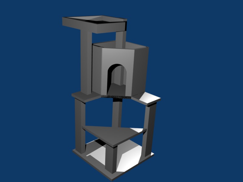 A 3d render of the cat tree